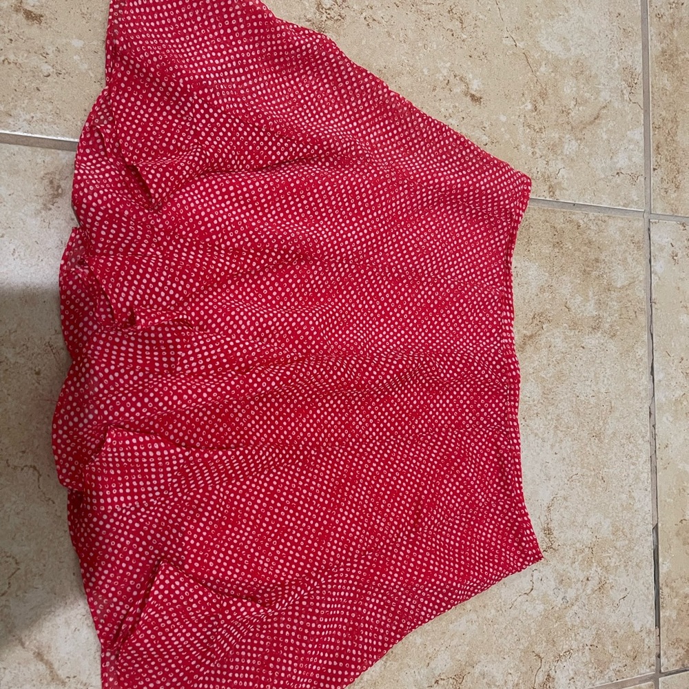 Polka dot mini skirt